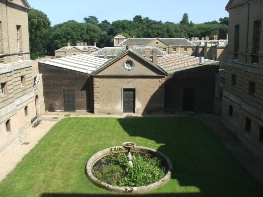 View of one of the interior courtyards tucked away in the Hall. Image by Lenora.