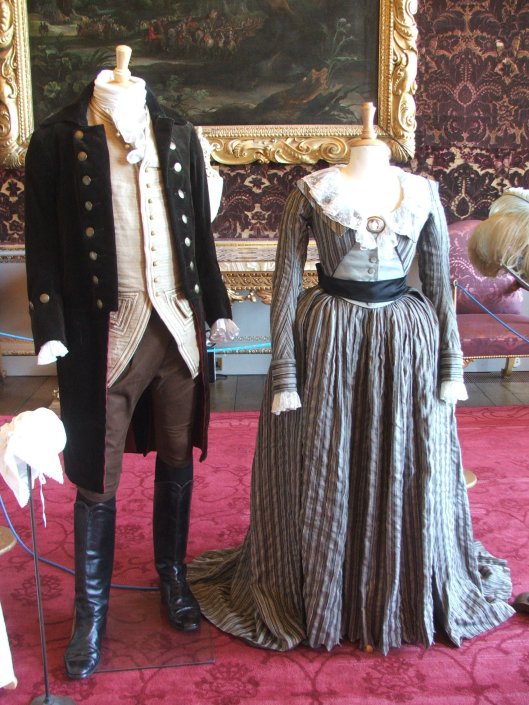 Costumes from 'The Dutchess' starring Keira Knightley on display in the drawing room or Saloon.  I forget which.  Image by Lenora.
