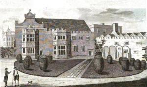 Hinchingbrooke, country home of the Earl of Sandwich c1787, public domain.