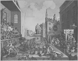 Hogarth puts the Cock Lane Ghost in the pillory