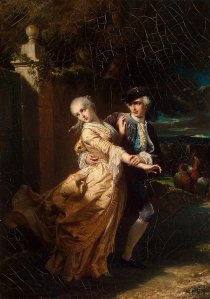 Lovelace Abducting Clarissa Harlowe - Louis Edouard Dubuf