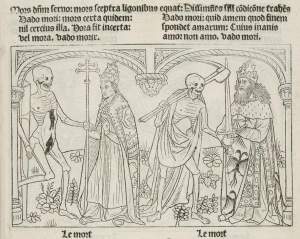 Marchants Danse Macabre, pope and emperor